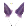 oreilles de bête en peluche violette, cerceaux de cheveux, accessoire d'exposition de cosplay, accessoires de costume de fête, 3 couleurs, destruction god beast