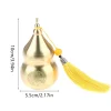 ornement feng shui en forme de gourde en laiton avec pompon, décoratif à collectionner pour la prospérité et la longévité, décoration de bureau et de maison