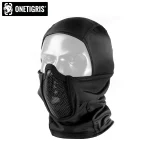 ONETIGRIS Cagoule en maille, masque tactique Ninja avec protection complète du visage pour l&rsquo;extérieur
