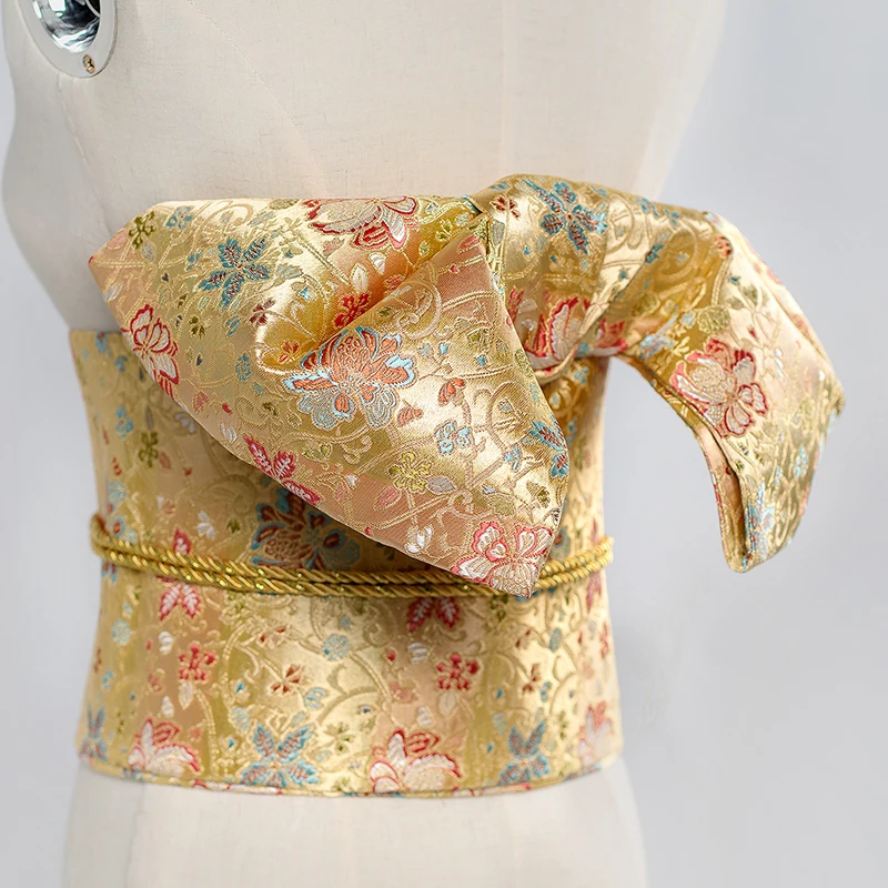 Yukata japonais traditionnel classique Geisha Kimono Obi ceinture Sakura imprimé Cummerbunds nœud papillon Noble rétro ceinture japonaise Yukata japonais traditionnel classique Geisha Kimono Obi ceinture Sakura imprimé Cummerbunds nœud papillon Noble rétro ceinture japonaise