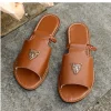 femmes pantoufles 2025 été mode chaussures à bout ouvert pour les femmes plat plage en plein air luxe pantoufles diapositives femmes zapatos de mujer