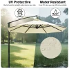 housse de remplacement pour parasol, 6 nervures/8 nervures, pour marché, patio, auvent en tissu, imperméable, pour jardin extérieur