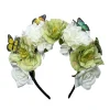 bandeau à fleurs bohème tendance, fausse fleur, coiffure papillon, couronne florale, cerceau pour cheveux, style ethnique