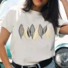 motif géométrique femmes mode imprimé décontracté imprimé à manches courtes t shirt haut femmes vêtements vêtements esthétiques