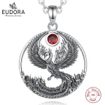 Eudora réel 925 en argent Sterling Phoenix collier pour femmes homme Vintage soleil Phoenix pendentif Fine personnalité bijoux cadeau de fête Eudora réel 925 en argent Sterling Phoenix collier pour femmes homme Vintage soleil Phoenix pendentif Fine personnalité bijoux cadeau de fête