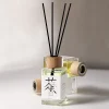 yxy ensembles de diffuseur de parfum de thé, thé blanc au jasmin oolong, ensemble d'aromathérapie en rotin pour la maison, diffuseurs de bouteilles d'huile en verre de roseau, 100ml