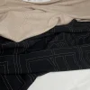 Tissu imprimé noir ingent, vêtements respectueux de la peau, manteau de robe, lin et coton, matériel de bricolage, gril à coudre au mètre Tissu imprimé noir ingent, vêtements respectueux de la peau, manteau de robe, lin et coton, matériel de bricolage, gril à coudre au mètre