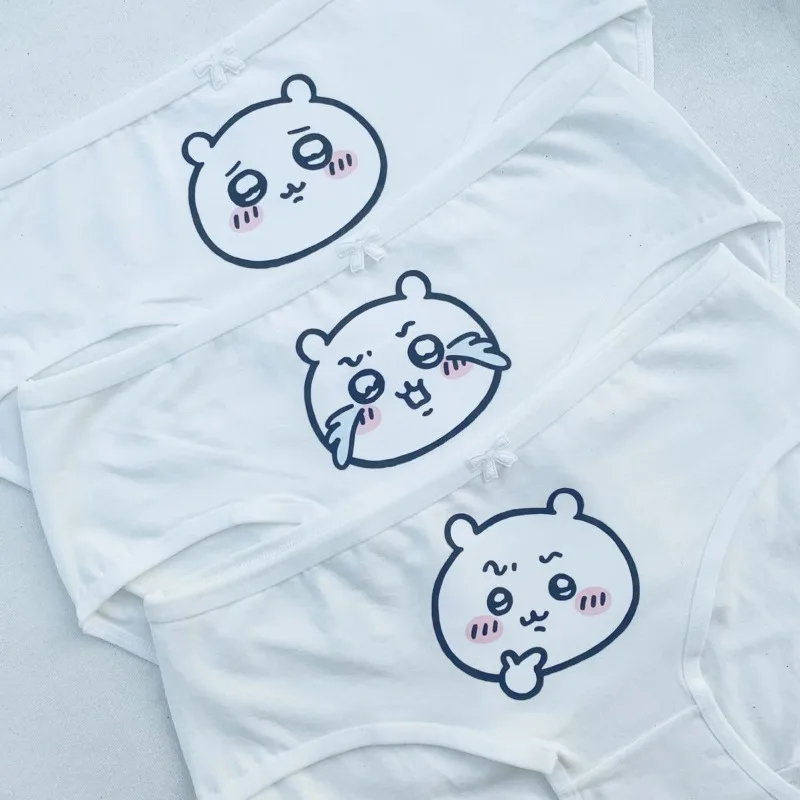 kawaii chiikawas sous vêtements en pur coton avec motif imprimé mignon pour filles et étudiants, caleçon confortable, tissu doux kawaii chiikawas sous vêtements en pur coton avec motif imprimé mignon pour filles et étudiants, caleçon confortable, tissu doux