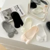 chaussettes d'été à deux doigts pour femmes, fines, antidérapantes, invisibles, coupe basse, bateau, solides, respirantes, en coton, tabi, confortables