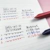 stylo à bille japonais uni 3 en 1, noir, rouge, bleu, 0.5mm, 0.7mm, pcannelle, gel d'huile multifonctionnel, canetas, fournitures d'écriture pour l'école et le bureau