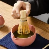 9pcs japanese matcha set with ceramic bowl, bamboo matcha whisk and tea spoon, tea making tools, gifts