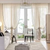 rideaux pour salon salle à manger chambre français translucide opaque lin salon balcon japonais
