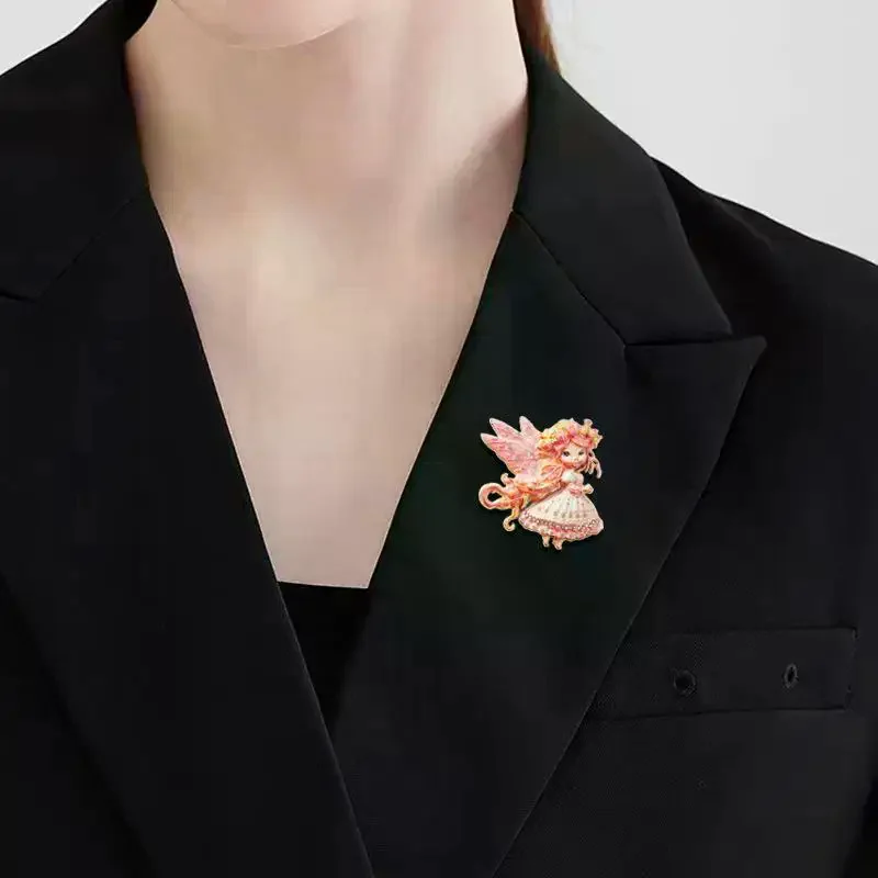 broches en alliage d'elfe papillon de rêve, 4 couleurs, jolie broche exquise pour fille, pour vêtements pour femmes, épingles de sac à dos, cadeaux broches en alliage d'elfe papillon de rêve, 4 couleurs, jolie broche exquise pour fille, pour vêtements pour femmes, épingles de sac à dos, cadeaux