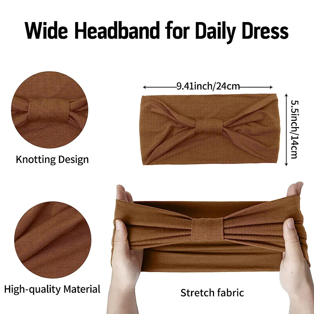 grands bandeaux pour femmes, élégants, style boho, turban de sport, yoga, en coton, bandana antidérapant, accessoires pour cheveux grands bandeaux pour femmes, élégants, style boho, turban de sport, yoga, en coton, bandana antidérapant, accessoires pour cheveux