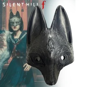 Jeu SILENT HILL F Shimizu Hinako Cosplay masque adulte demi visage impression 3D masque de renard Halloween mascarade accessoire de fête