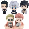 jujutsu kaimmense anime figure, look up q version, satoru gojo, geto, sunafta u, fushigflats, toji, opatrick otsu yuta figurine, 10cm