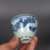 tasses en porcelaine antiques pour femme et homme de la dynastie qing, bel service à thé, service à thé bleu et blanc, bol à thé pour cérémonie du thé