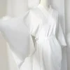 Kimono japonais traditionnel blanc, Robe avec ceinture Obi, manches longues, doublé Yukata, pour Spa, vacances, vêtements de nuit, Relaxation à domicile Kimono japonais traditionnel blanc, Robe avec ceinture Obi, manches longues, doublé Yukata, pour Spa, vacances, vêtements de nuit, Relaxation à domicile