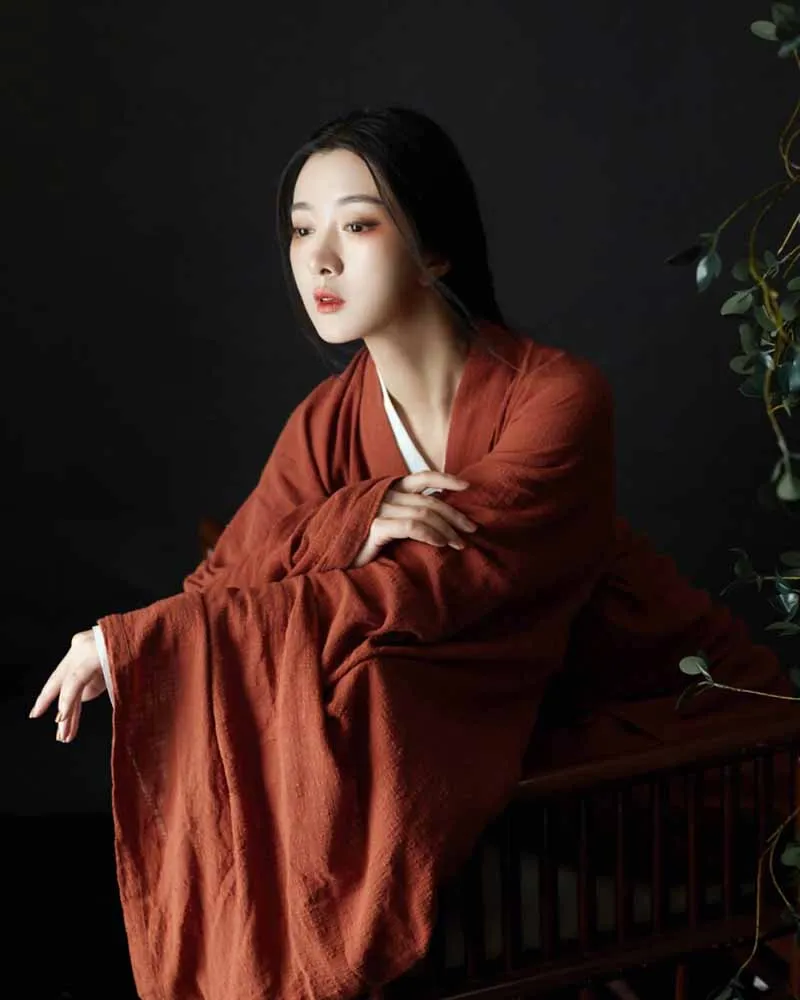 robe hanfu en coton et lin pour femmes, ensemble hanfu traditionnel chinois, costume de carnaval d'halloween cosplay, robe hanfu rouge pour femmes robe hanfu en coton et lin pour femmes, ensemble hanfu traditionnel chinois, costume de carnaval d'halloween cosplay, robe hanfu rouge pour femmes