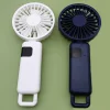 1 pièces mini ventilateur portatif pliable ventilateurs suspendus au cou ventilateur rechargeable usb à 5 vitesses avec support de téléphone et écran d'affichage