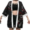 japanese fox print kimono for men women yamazaki haori harajuku summer asian traditional anime costume cardigan cosplay costum