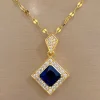ensemble de bijoux carrés géométriques exquis | ensemble collier et boucles d'oreilles | accessoire de mariée de mode | cadeau de charme romantique pour dames