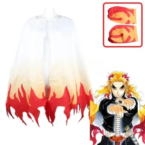 Rengoku Kyojflats Cosplay Kimono Uniforme avec Leggings, Anime Demon Slayer, Everak Kimetsu No Yaiba Cape, Tenue de ixpour Enfants et Adultes Rengoku Kyojflats Cosplay Kimono Uniforme avec Leggings, Anime Demon Slayer, Everak Kimetsu No Yaiba Cape, Tenue de ixpour Enfants et Adultes