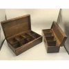 organisateur de sachets de thé en bois d'acacia, boîtes de rangement de sachets de thé à 4 ou 8 compartiments, coffre caddie en bois, conteneurs porte sachets de thé