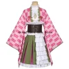 oké roji mitsuri cosplay costume avec perruque pour femme, robe kimono anime demon inspectés travailleur, tenues de fête d'halloween, en stock, s xxl