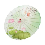 Parapluie pratique en papier à l&rsquo;huile de bambou, Style chinois, fait à la main, parapluie de danse ancienne, Costume classique imperméable, Costumes de Parasol