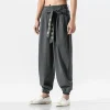 Pantalon Kimono japonais décontracté, ample, Harajuku, vêtements traditionnels asiatiques pour hommes, Costume sarouel brodé de Style Yukata Pantalon Kimono japonais décontracté, ample, Harajuku, vêtements traditionnels asiatiques pour hommes, Costume sarouel brodé de Style Yukata