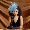 chapeau fascinateur hawaïen sinamay, plumes à la mode, chapeau de mariage, filet parfait, accessoires pour cheveux pour femmes, décoration de fête, nouvelle collection
