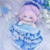 mini robe de cérémonie de 20cm, bleu et violet, bande de sauna beurre, robe de princesse, tenue formelle l'inventaire, vêtements beurre, accessoires de décoration