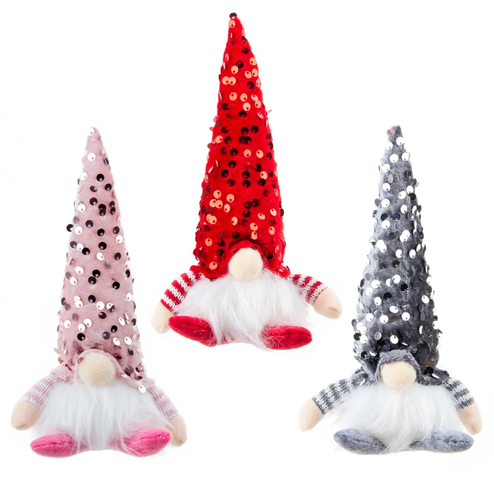décorations de noël gnome scintillantes garnies de ruban faites à la main, poupées sans visage, ornements de noël pour la maison, nouvel an décorations de noël gnome scintillantes garnies de ruban faites à la main, poupées sans visage, ornements de noël pour la maison, nouvel an