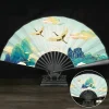 ventilateur vintage chinois en bambou pour hommes et femmes, style japonais, portable