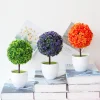 plantes artificielles bonsaï en pot sakura, boule de neige, arbre, ornements pour la maison, décor de jardin, fête d'hôtel, plantes simulées