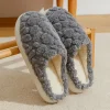 offre spéciale de la saison pantoufles en coton intérieur chaud fourrure femmes usage domestique hiver anti dérapant nouveau style hommes maison pantoufles confort