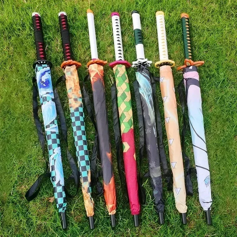 parapluie demon slayer katana, parasol à blocage uv, raincoa kyoujurou, véritable épée de samouraï katana japonaise, long parapluie cadeau parapluie demon slayer katana, parasol à blocage uv, raincoa kyoujurou, véritable épée de samouraï katana japonaise, long parapluie cadeau