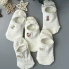 chaussettes femmes jolies chaussettes ensemble de chaussettes blanches respirantes polyvalentes pour femmes, chaussettes parker, bas de rinçage en coton, motif de dessin animé mignon, été, 10 paires