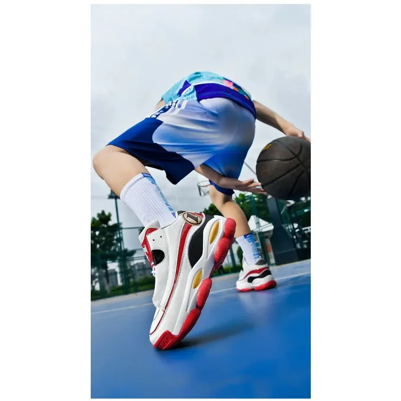 chaussures de basket ball classiques et pratiques pour hommes, chaussures de sport de plein air décontractées, semelle extérieure tendance, douce, confortable, antidérapante et résistante à l'usure chaussures de basket ball classiques et pratiques pour hommes, chaussures de sport de plein air décontractées, semelle extérieure tendance, douce, confortable, antidérapante et résistante à l'usure