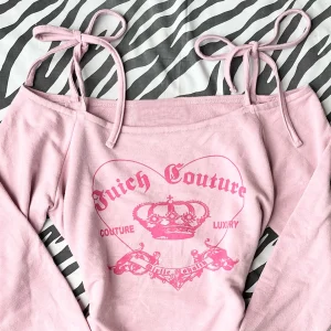 Chemise à manches longues rose avec lettres de dessin animé imprimées, slim, à la mode, esthétique, Harajuku, cool girl, automne et hiver, Streetwear Y2K