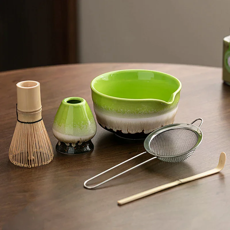 service à thé matcha japonais, bol matcha, fouet en bambou, cuillère, kit de fabrication de thé réalition, boîte cadeau, 5 pièces service à thé matcha japonais, bol matcha, fouet en bambou, cuillère, kit de fabrication de thé réalition, boîte cadeau, 5 pièces