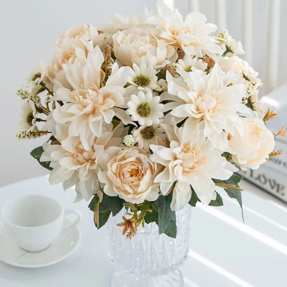 soie fleur artificielle vente chaude dahlia roses daisy maison vase jardin décor bonsaï mariage bouquet de mariée festival pas cher bricolage cadeaux soie fleur artificielle vente chaude dahlia roses daisy maison vase jardin décor bonsaï mariage bouquet de mariée festival pas cher bricolage cadeaux
