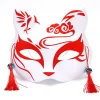 demi masque de chat anime demon slayer, masque enraciné, peint à la main, cosplay japonais, festival rave, accessoires de fête