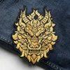 1 pièce grande tête de dragon patch broderie délicate mode vêtements applique bricolage vêtements décoration fer sur patchs pour vêtements