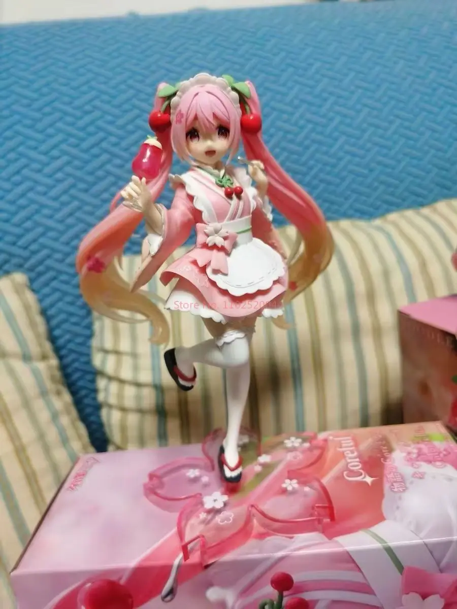 kawaii 18 cm taito hatsune miku coreful sakura wafuu kissa ver. figurine de demoiselle d'honneur, modèle de dessin animé, jouets à collectionner, cadeau de remise de diplôme kawaii 18 cm taito hatsune miku coreful sakura wafuu kissa ver. figurine de demoiselle d'honneur, modèle de dessin animé, jouets à collectionner, cadeau de remise de diplôme