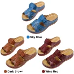 Sandales orthopédiques à bout ouvert pour femmes, sandales compensées Vintage, pantoufles de plage d’été, semelle épaisse antidérapante pour l’intérieur et l’extérieur Sandales orthopédiques à bout ouvert pour femmes, sandales compensées Vintage, pantoufles de plage d’été, semelle épaisse antidérapante pour l’intérieur et l’extérieur