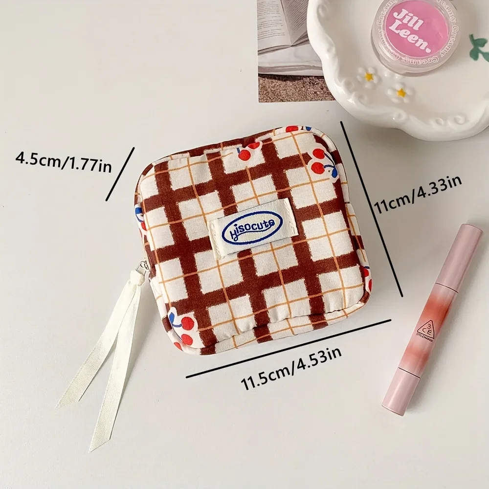 petite pochette à cosmétiques pour sac à main, mini trousse de maquillage avec compartiments, pochette pour serviettes hygiéniques, joli porte rouge à lèvres à fermeture éclair petite pochette à cosmétiques pour sac à main, mini trousse de maquillage avec compartiments, pochette pour serviettes hygiéniques, joli porte rouge à lèvres à fermeture éclair