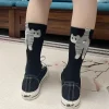 cadeau pour les amoureux des chats : chaussettes en coton pour dames avec chat de dessin animé, chaussettes respirantes et confortables pour toutes les saisons