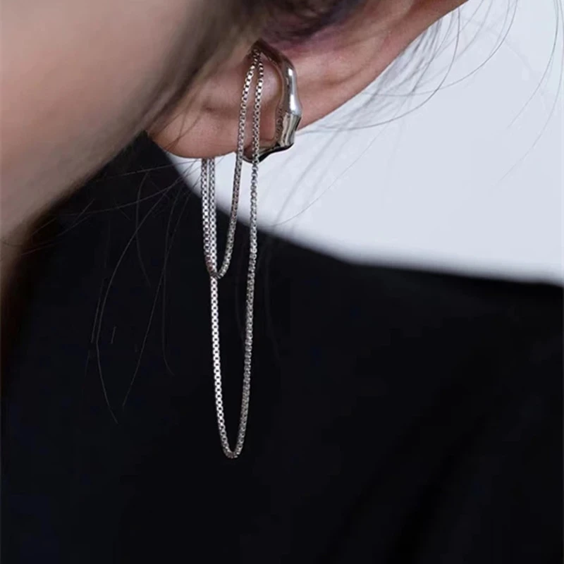 Goth or argent couleur lettre C Earcuff gland chaîne oreille manchette Faux Piercing Faux boucles d’oreilles pour femmes mode coréenne Clips bijoux Goth or argent couleur lettre C Earcuff gland chaîne oreille manchette Faux Piercing Faux boucles d’oreilles pour femmes mode coréenne Clips bijoux